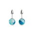 Blue Line Agate | .925 Sterling Silver | Gemstone Stud Earrings